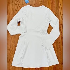 NWT White Long Sleeve Fitness Dress